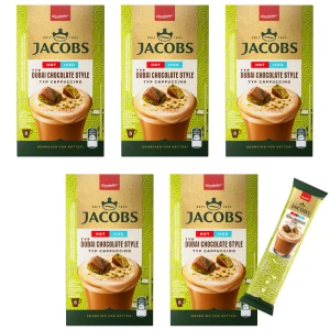 Jacobs Zestaw 5 x Cappuccino Dubajska Czekolada Style 8x15 g Dubai Display