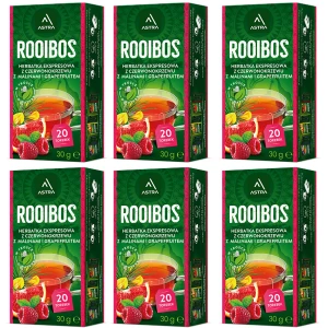 Astra Zestaw Rooibos Malina Grapefruit 6 x 20 torebek herbata ekspresowa (6 x EX20)