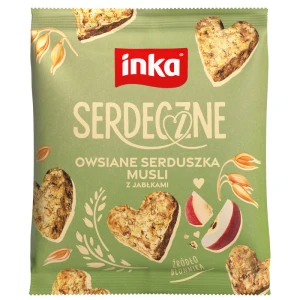 Inka Serdeczne Owsiane serduszka musli z jabłkami 50 g / Wyprzedaż