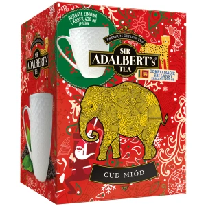 Adalbert'S Tea ZESTAW prezentowy CUD MIÓD Herbata 50g + kubek 430 ml Herbata liściasta