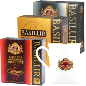 BASILUR Zestaw 3x100 x2g herbata ekspresowa + Kubek GRATIS