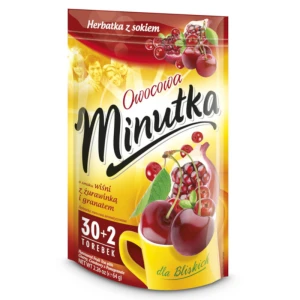 Minutka Wiśnia Żurawina Granat Ex30 herbata ekspresowa owocowa