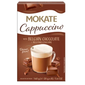 Mokate kawa Cappucinno z belgijską czekoladą 20gx8 kartonik