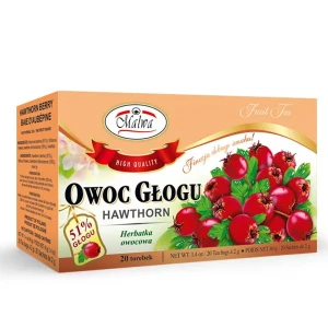 Malwa Owoc Głogu 20 torebek herbata owocowa