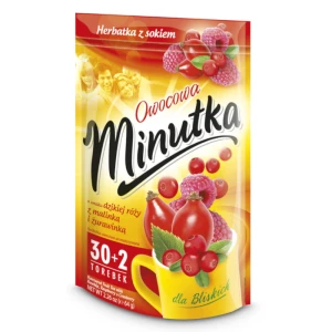 Minutka Róża Malina Żurawina Ex30 herbata ekspresowa owocowa