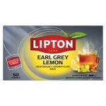 Lipton Earl Grey Lemon Herbata czarna 100g 50 torebek