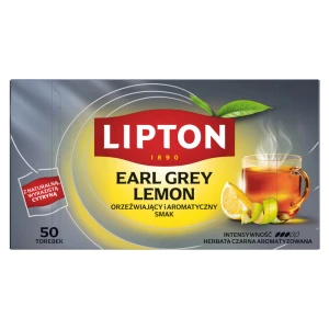 Lipton Earl Grey Lemon Herbata czarna 100g 50 torebek