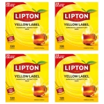 Lipton Yellow Label Herbata czarna 92 + 28 torebek 240g Zestaw 4 sztuk