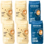 Eduscho 4 x Crema Gold 1000g kawa ziarnista 2x Crema Strong 1000g ziarnista