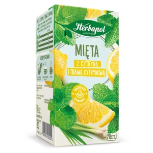Herbapol Mięta z Cytryną i Trawą Cytrynową Ex20 herbata ekspresowa ziołowo-owocowa
