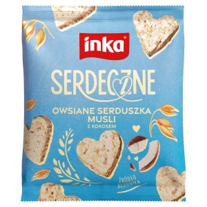 Inka Serdeczne Owsiane serduszka musli z kokosem 50 g / Wyprzedaż