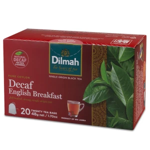 Dilmah Decaffeinated English Breakfast Herbata Czarna 20 torebek 20x2.4g Ekspresowa zaw.