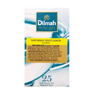 Dilmah Naturally Zesty Lemon 25 torebek herbata owocowa kopertowana EX25