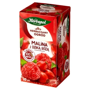 Herbapol Herbaciany Ogród Malina Dzika Róża Ex20 herbata ekspresowa owocowa