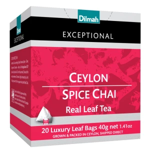 Dilmah Ceylon Spice Chai Exceptional Herbata Czarna 20 torebek 20x2g Ekspresowa Piramidki