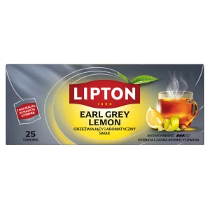 Lipton Earl Grey Lemon Herbata czarna aromatyzowana 50g 25 torebek