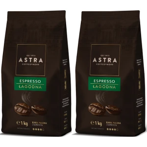 Astra Łagodna Espresso Zestaw 2 x 1kg kawa ziarnista
