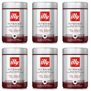 Zestaw 6x Illy Intenso 250g kawa mielona puszka