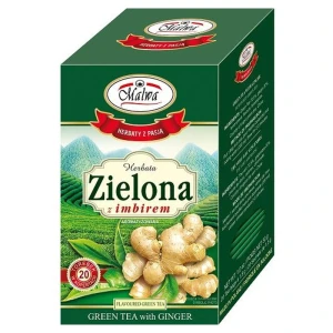 Malwa herbata Zielona z imbirem 20 torebek