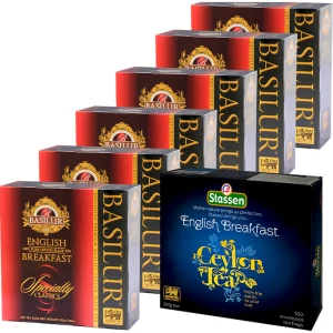 BASILUR English Breakfast Zestaw 6x 100x2g + Eanglish Breakfast Gratis