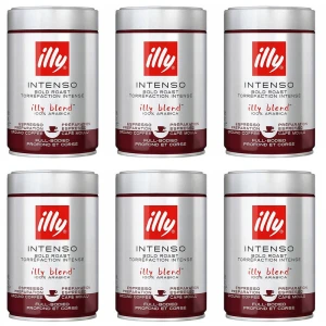 Zestaw 6x Illy Intenso 250g kawa mielona puszka