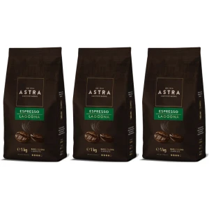 Zestaw 3x Astra Łagodna Espresso 1kg kawa ziarnista