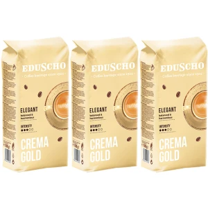 Zestaw 3x Eduscho Crema Gold 1000g kawa ziarnista