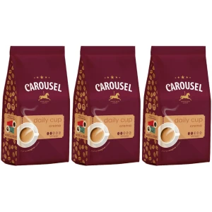 Zestaw 3x Carousel Coffee Daily Cup Crema kawa ziarnista 1kg