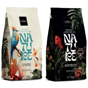 Zestaw Astra Nature Espresso 1kg kawa ziarnista i Astra Nature Crema 1kg kawa ziarnista