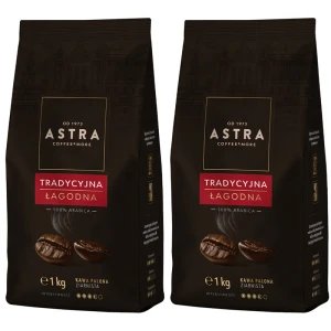 Astra Łagodna Tradycyjna Zestaw 2 x 1kg kawa ziarnista
