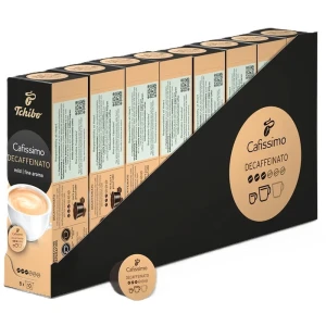 Zestaw 8x Tchibo kawa Cafissimo Decaffeinato bezkofeinowa 10 kapsułek