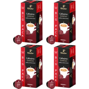 Zestaw 4x Tchibo Kawa Cafissimo Espresso Kraftig Intense Aroma 30 kapsuł