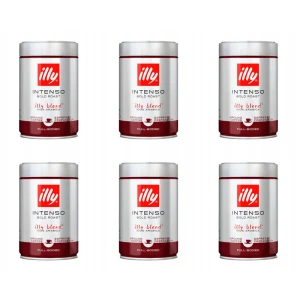 Zestaw 6x Illy Intenso 250g kawa mielona puszka