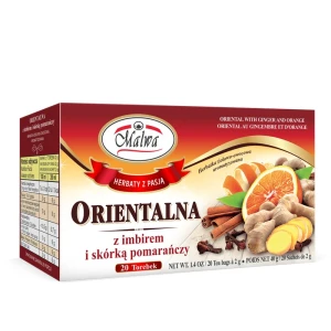 Malwa Orientalna z imbirem skórką pomarańczy EX20 herbata ziołowo-owocowa