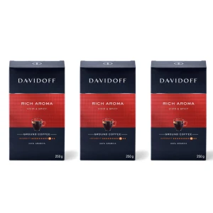 Zestaw 3x Davidoff Rich Aroma 250g kawa mielona
