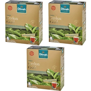 Zestaw 3x Dilmah Ceylon Gold Ex100 herbata z zawieszkami