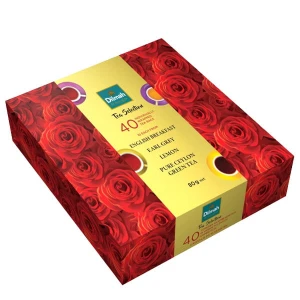 Dilmah Selection Roses zestaw herbat czarnych i zielonych 40 kopert