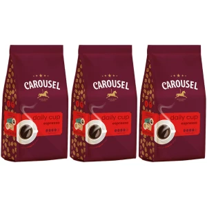 Zestaw 3x Carousel Coffee Daily Cup Espresso kawa ziarnista 1kg