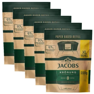 Zestaw 5 x Jacobs Kronung 220g  kawa rozpuszczalna torebka