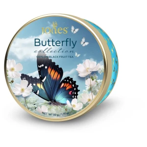 Jones Butterfly Puszka Niebieska, herbata czarna liść z dodatkiem skórki pomarańczowej 30g