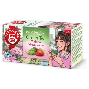 Teekanne Green Tea Matcha Strawberry 20 torebek herbata zielona