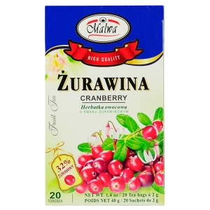 Malwa żurawina 20 torebek herbata ekspresowa owocowa EX20