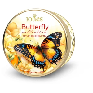 Jones Butterfly Puszka Żółta, herbata czarna liść z dodatkiem skórki pomarańczowej 30g