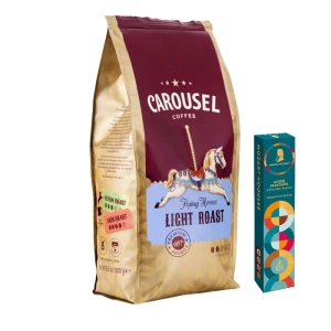 Carousel Coffee Flying Horses Light Roast kawa ziarnista 1kg + Praliny Mozart