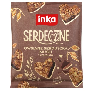Inka Serdeczne Owsiane serduszka musli z czekoladą 50 g